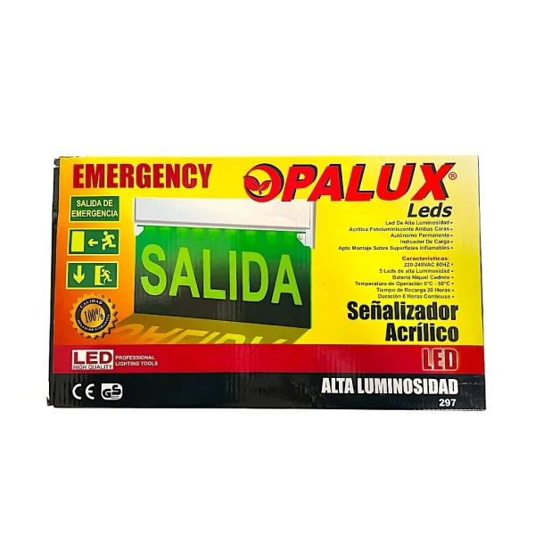 Letrero de Salida Opalux - Imagen 2