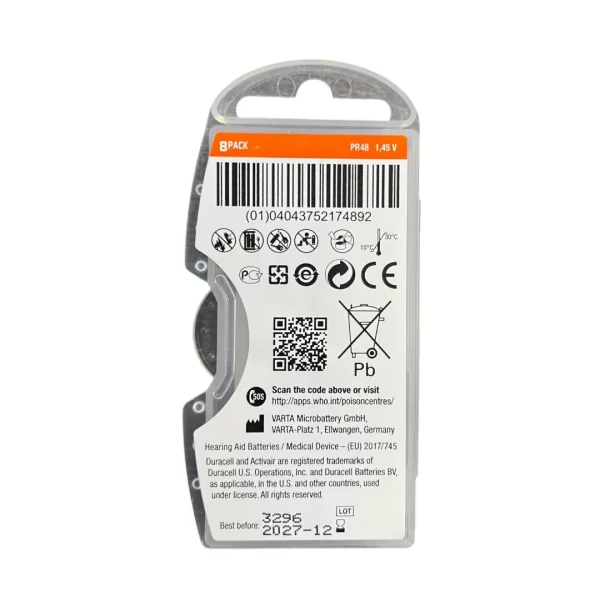 Pila para audifono Duracell 13 - 1.45V - Imagen 2