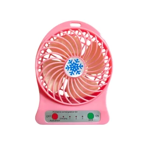 Ventilador rosa recargable