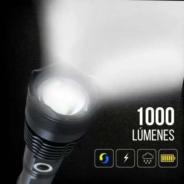 Linterna Led de metal recargable P50 - Imagen 7