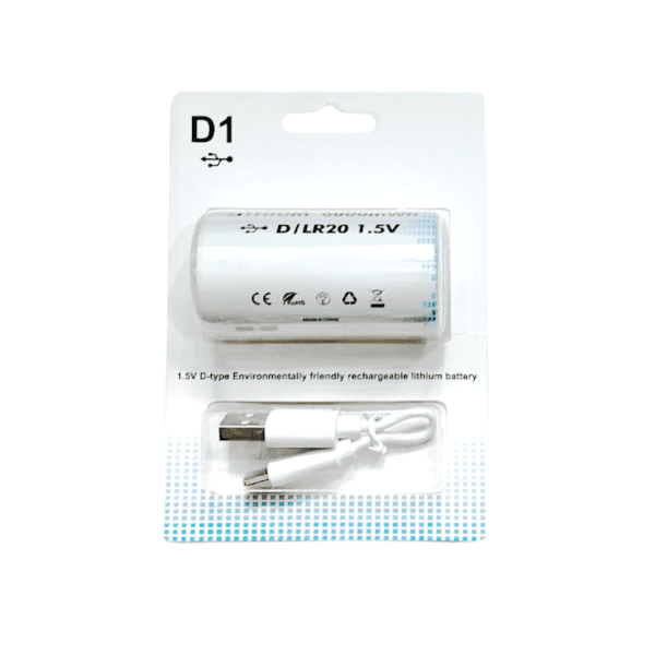 Pila D LR20 Recargable 1.5V Usb C - Imagen 3