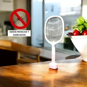 Raqueta matamosquitos con parante