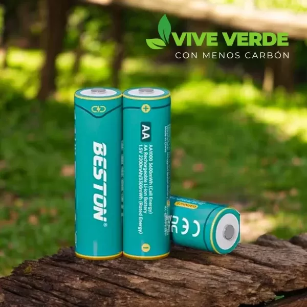 Pila AA Beston Recargable LI ON Resistente al agua 1.5v - Imagen 2