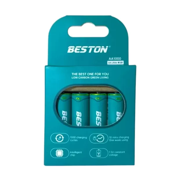 Pila AA Beston Recargable LI ON Resistente al agua 1.5v - Imagen 3