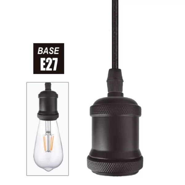 Socket Colgante Decorativo Negro OP-6550 OPALUX