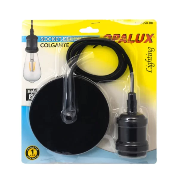 Socket Colgante Decorativo Negro OP-6550 OPALUX - Imagen 4