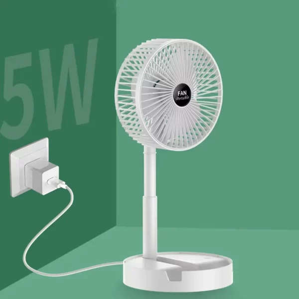 mini ventilador plegable portátil USB - Edición Blanco - Imagen 3